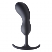 Черный массажер простаты с утяжелителями Premium Silicone Weighted Prostate Plug Large - 18,8 см. - XR Brands - в Старом Осколе купить с доставкой
