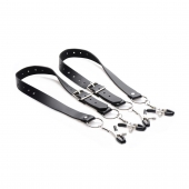 Ремни с зажимами для половых губ Spread Labia Spreader Straps with Clamps - XR Brands - купить с доставкой в Старом Осколе