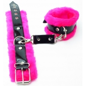 Оковы на ноги с розовым мехом BDSM Light - БДСМ Арсенал - купить с доставкой в Старом Осколе