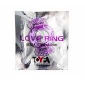 Фиолетовое виброкольцо с двумя вибропульками - Toyfa Basic - в Старом Осколе купить с доставкой