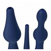 Набор из 3 универсальных насадок для анального душа Universal 3 Piece Silicone Enema Attachment Set - XR Brands - купить с доставкой в Старом Осколе