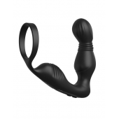 Черный вибростимулятор простаты с эрекционным кольцом Ass-Gasm Pro P-Spot Milker - Pipedream - в Старом Осколе купить с доставкой