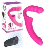 Розовый безремневой страпон Straples Strap-On Dildo - Erokay - купить с доставкой в Старом Осколе