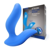 Синий вибромассажер простаты 3,5’’ Curve P-spot Massager - 12 см. - Erokay - в Старом Осколе купить с доставкой