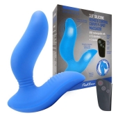 Синий вибромассажер простаты 3,5’’ Remote Control Curve P-spot Massager - 12 см. - Erokay - в Старом Осколе купить с доставкой