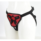 Красный пояс с двумя типами фиксации насадок - LOVETOY (А-Полимер) - купить с доставкой в Старом Осколе