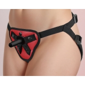 Красный пояс с двумя типами фиксации насадок - LOVETOY (А-Полимер) - купить с доставкой в Старом Осколе