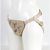 Бежевый пояс с двумя типами крепления насадок - LOVETOY (А-Полимер) - купить с доставкой в Старом Осколе