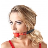 Силиконовый кляп-шар на чёрных ремешках Red Gag silicone - Orion - купить с доставкой в Старом Осколе