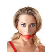 Силиконовый кляп-шар на чёрных ремешках Red Gag silicone - Orion - купить с доставкой в Старом Осколе