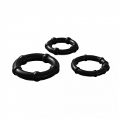 Набор из 3 черных эрекционных колец Babooom Ring Set - Adrien Lastic - в Старом Осколе купить с доставкой