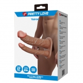 Реалистичная полая насадка на член для двойного проникновения Yairon - 17,5 см. - Baile - купить с доставкой в Старом Осколе