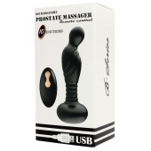 Черный массажер простаты с вибрацей и возвратно-поступательными движениями - Boys of Toys - в Старом Осколе купить с доставкой