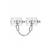 Белые мягкие кожаные наручники с люверсами - Pecado - купить с доставкой в Старом Осколе