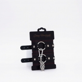 Черно-красные кожаные оковы - Crazy Handmade - купить с доставкой в Старом Осколе