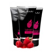 Набор из 3 съедобных лубрикантов JUJU со вкусом малины - JuJu - купить с доставкой в Старом Осколе