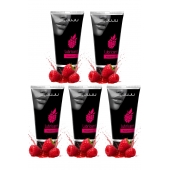 Набор из 5 съедобных лубрикантов JUJU со вкусом малины - JuJu - купить с доставкой в Старом Осколе