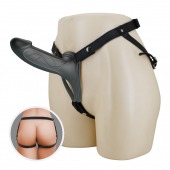 Черный полый мужской страпон London - 16,8 см. - Baile - купить с доставкой в Старом Осколе