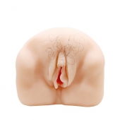 Телесный мастурбатор-вагина с оволосением и вибрацией - Baile - в Старом Осколе купить с доставкой