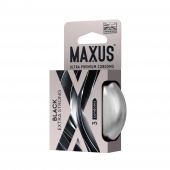 Черные утолщенные презервативы MAXUS Extra Strong с железным кейсом - 3 шт. - Maxus - купить с доставкой в Старом Осколе