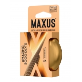 Точечные презервативы MAXUS 2000 Amazing Dots с железным кейсом - 3 шт. - Maxus - купить с доставкой в Старом Осколе