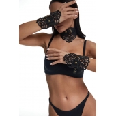 Фигурный набор для БДСМ-игр с узорами и золотистой фурнитурой - Crazy Handmade - купить с доставкой в Старом Осколе