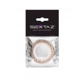 Эрекционное кольцо с бежевыми «ресничками» - Sextaz - в Старом Осколе купить с доставкой