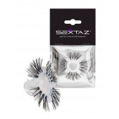 Эластичное эрекционное кольцо с черными «ресничками» - Sextaz - в Старом Осколе купить с доставкой