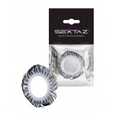 Эластичное эрекционное колечко с черными «ресничками» - Sextaz - в Старом Осколе купить с доставкой