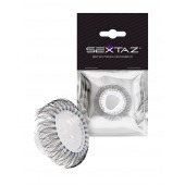 Эластичное эрекционное кольцо с длинными черными «ресничками» - Sextaz - в Старом Осколе купить с доставкой