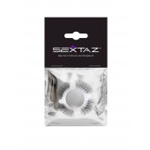 Эластичное кольцо с «ресничками» и 4 шариками - Sextaz - в Старом Осколе купить с доставкой