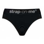 Черные трусики для насадок Heroine Lingerie Harness - size XL - Strap-on-me - купить с доставкой в Старом Осколе