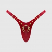 Красный пояс для фиксации насадок Strap-On-Me Leatherette Harness Fabulous - Strap-on-me - купить с доставкой в Старом Осколе