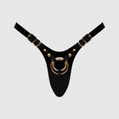 Черный пояс для фиксации насадок Strap-On-Me Leatherette Harness Fabulous - Strap-on-me - купить с доставкой в Старом Осколе