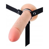 Мужской полый страпон на регулируемых ремешках - 22 см. - Sex Expert - купить с доставкой в Старом Осколе