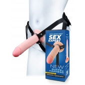 Мужской полый страпон на регулируемых ремешках - 22 см. - Sex Expert - купить с доставкой в Старом Осколе