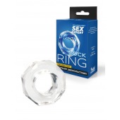 Прозрачное эрекционное кольцо в форме гайки - Sex Expert - в Старом Осколе купить с доставкой