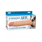 Телесный пустотелый фаллопротез 9’’ Hollow Silicone Strap-On - 24,1 см. - Pipedream - купить с доставкой в Старом Осколе