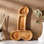 Деревянное блюдо для подачи в форме члена (25 х 16,5 х 1,7 см) - Сима-Ленд - купить с доставкой в Старом Осколе