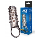 Дымчатая насадка на пенис с выпуклостями - 11 см. - Sex Expert - в Старом Осколе купить с доставкой