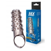Дымчатая насадка на пенис с шипами и выпуклостями - 12 см. - Sex Expert - в Старом Осколе купить с доставкой