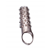 Дымчатая насадка на пенис с шипами и выпуклостями - 12 см. - Sex Expert - в Старом Осколе купить с доставкой