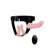 Женский страпон с 3 насадками и вибрацией - Erowoman-Eroman - купить с доставкой в Старом Осколе