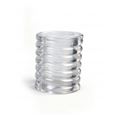 Прозрачная сквозная насадка на пенис с ребрышками - Sex Expert - в Старом Осколе купить с доставкой