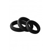 Набор из 3 черных эрекционных колец Smooth Silicone Cockring Pack - Dream Toys - в Старом Осколе купить с доставкой