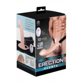 Телесный полый страпон с вибрацией Erection Agents - 24,1 см. - NMC - купить с доставкой в Старом Осколе