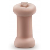 Телесный люминесцентный двусторонний мастурбатор Tasha - Blush Novelties - в Старом Осколе купить с доставкой