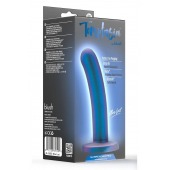 Синяя насадка с гладкой поверхностью Surrender 5.75 Inch Intermediate Pegging Dildo - 14,6 см. - Blush Novelties - купить с доставкой в Старом Осколе