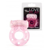 Розовое эрекционное виброкольцо с бабочкой - 1137 - в Старом Осколе купить с доставкой