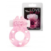 Розовое эрекционное виброкольцо в форме зайчика - 1137 - в Старом Осколе купить с доставкой